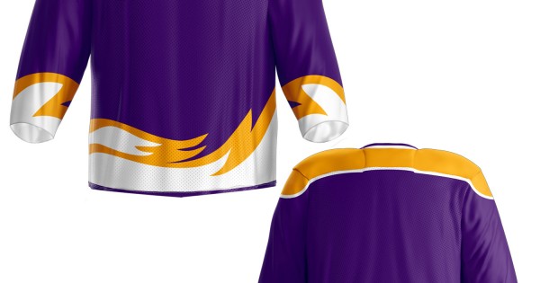 Purple/White/Gold Ice Roller Hockey Jerseys Custom Design | YoungSpeeds